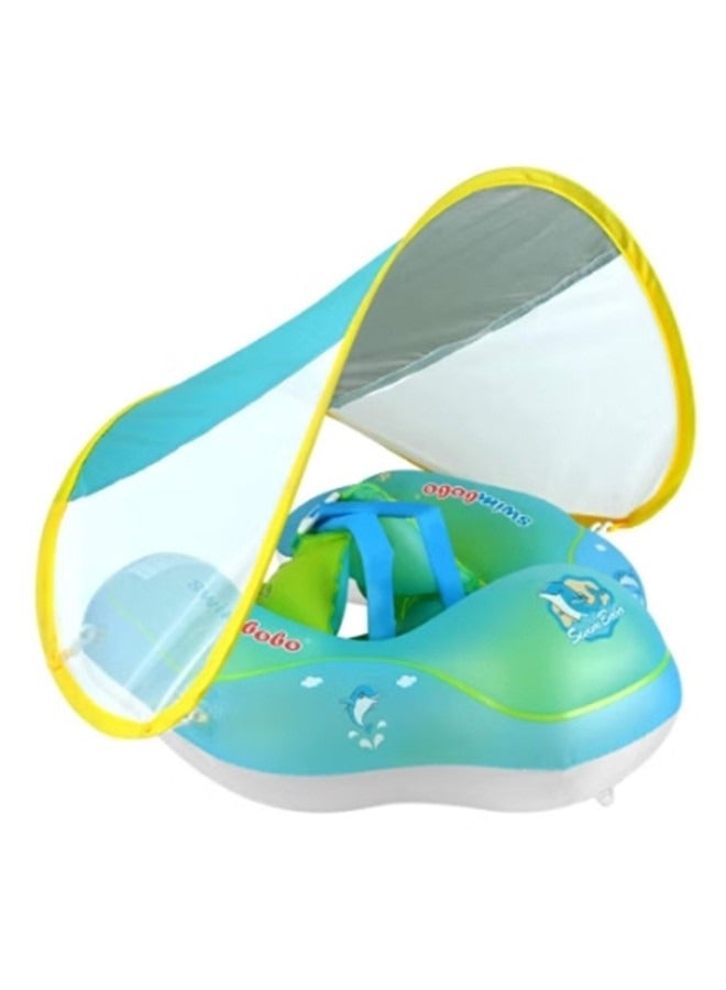 Baby Swimming Pool Float Inflatable Swim Float With Sun Protection Canopy For Age 6-24 months