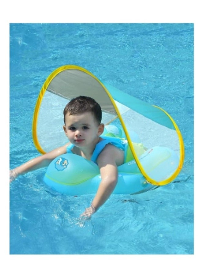 Baby Swimming Pool Float Inflatable Swim Float With Sun Protection Canopy For Age 6-24 months