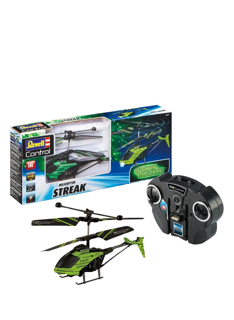 RC HELICOPTER STREAK GLOW IN THE DARK