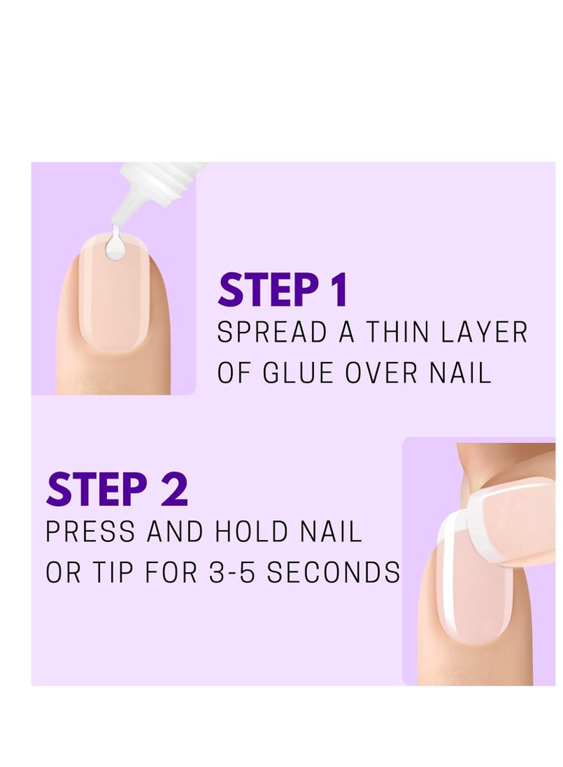 Nailene Super Strong, Fast-Drying Nail Glue – Durable, Easy to Apply False Nail Glue – Repairs Natural Nails – Quick-Drying Nail Adhesive Lasts Up to 7 Days, 3 Gram