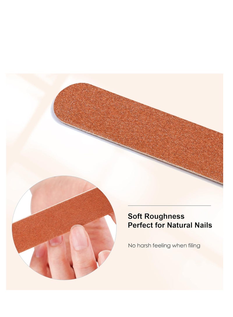 Nail File Large Emery Boards for Nails,180 Grit Nail Files for Natural Nails, Thin Emory Nail File Pack Manicure Tool for Home Use 12PCS