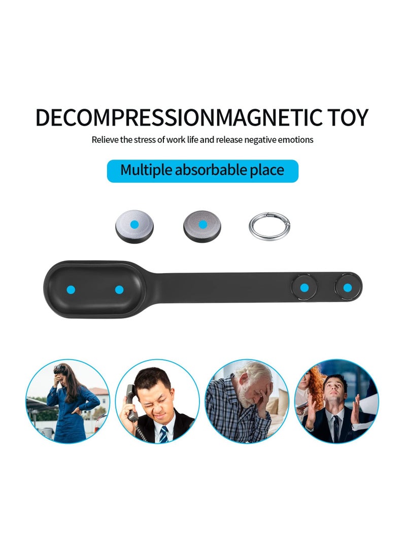 SYOSI Magnetic Push Pop-up Buckle Fidget Toy, Magnetic Finger Pop up Fidget Decompression Toy, Magnets Keychain Click Clack Fidget Toy Gift for Kids Adults Anxiety Relief