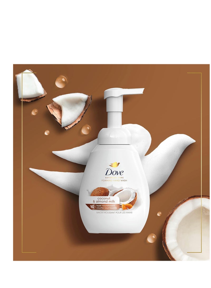 Dove Foaming Hand Wash Coconut & Almond Milk Pack of 4 Protects Skin from Dryness, More Moisturizers than the Leading Ordinary Hand Soap, 10.1 oz