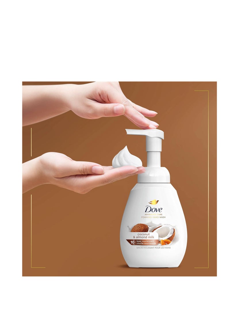 Dove Foaming Hand Wash Coconut & Almond Milk Pack of 4 Protects Skin from Dryness, More Moisturizers than the Leading Ordinary Hand Soap, 10.1 oz