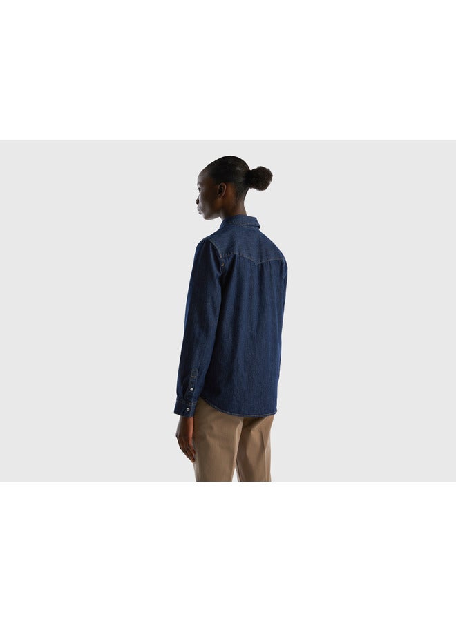 Regular fit denim shirt