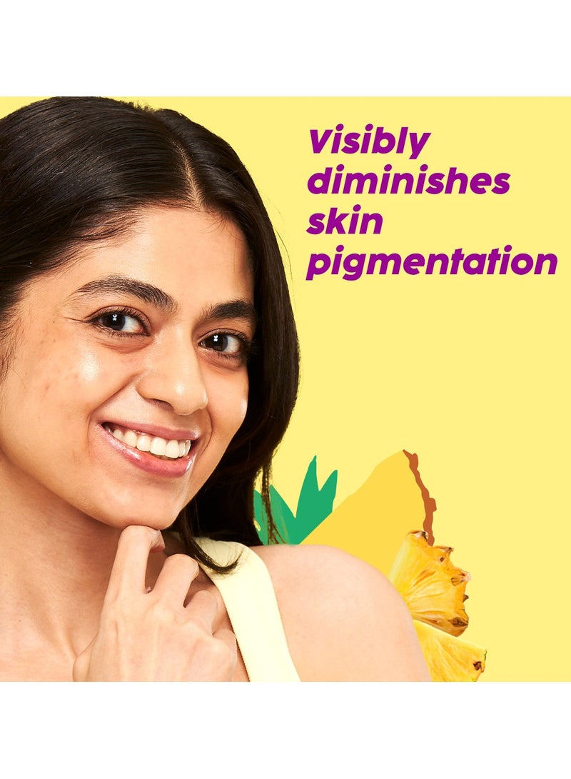 Pineapple Pigmentation Skincare Kit For Dark Spot Removal Facewash, Face Serum and Moisturizer Combo for Women And Men, Pack of 3