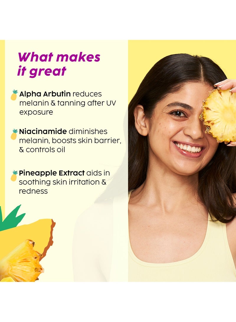 Pineapple Pigmentation Skincare Kit For Dark Spot Removal Facewash, Face Serum and Moisturizer Combo for Women And Men, Pack of 3