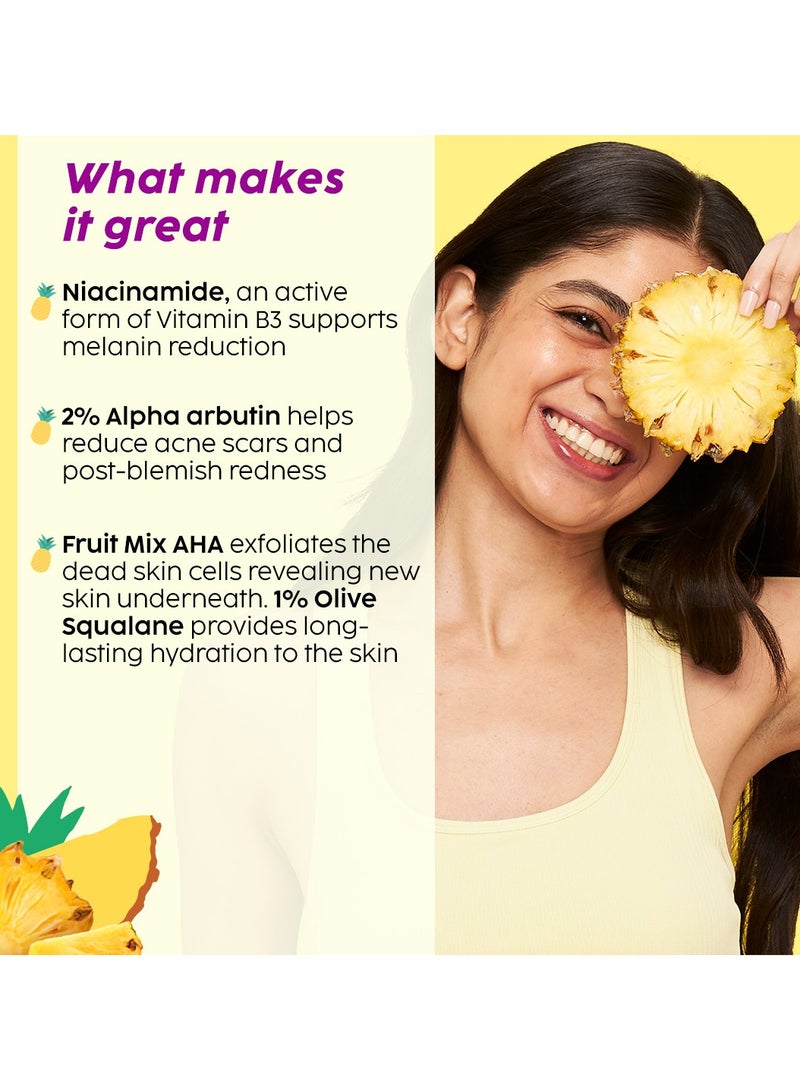 Pineapple Pigmentation Skincare Kit For Dark Spot Removal Facewash, Face Serum and Moisturizer Combo for Women And Men, Pack of 3