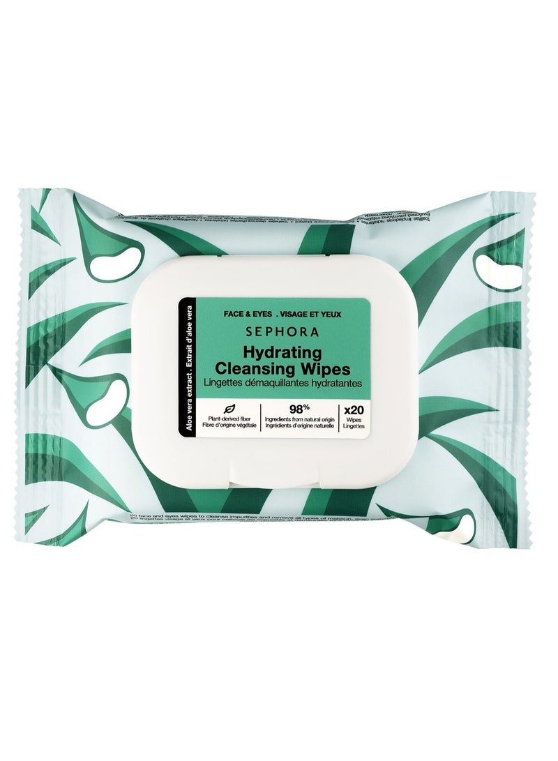 SEPHORA COLLECTION Cleansing & Hydrating Wipes Micellar Lotion Aloe vera (waterproof) 20 pcs