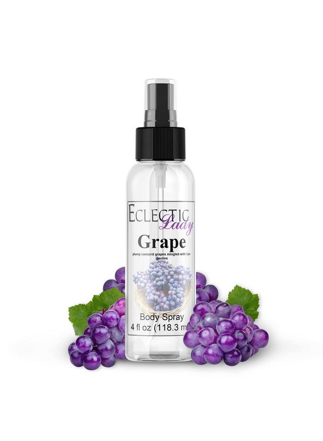 Original Strength Grape Body Spray Parabenfree Phthalatefree Made With Vegetable Glycerin Fresh & Juicy Grape Fragrance Handcrafted In Usa (4 Oz)