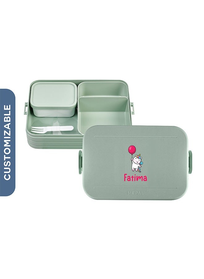 Large Personalised Lunch box Take a Break - Nordic sage