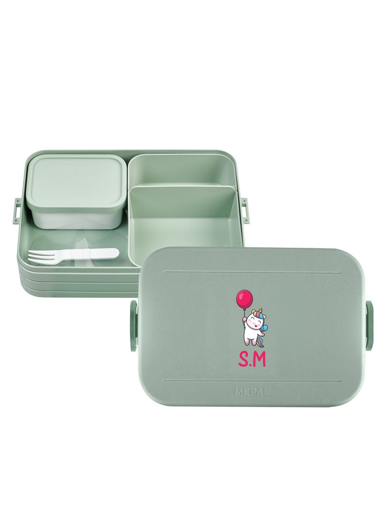 Large Personalised Lunch box Take a Break - Nordic sage