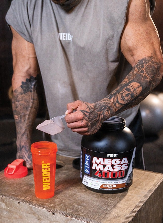 Mega Mass 4000 - Strawberry,7kg, 49g Protein, High-Calorie Mass Gainer for Muscle Growth