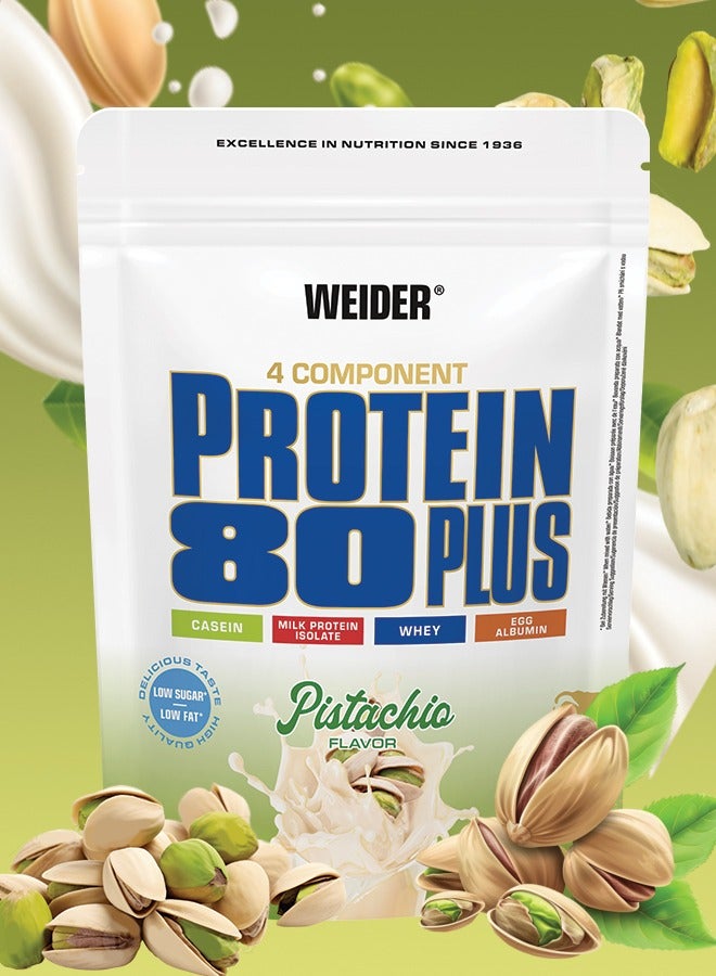 Protein 80 Plus - 500g, Pistachio Flavour - Premium Multi-Component Protein Powder for Muscle Growth and Recovery