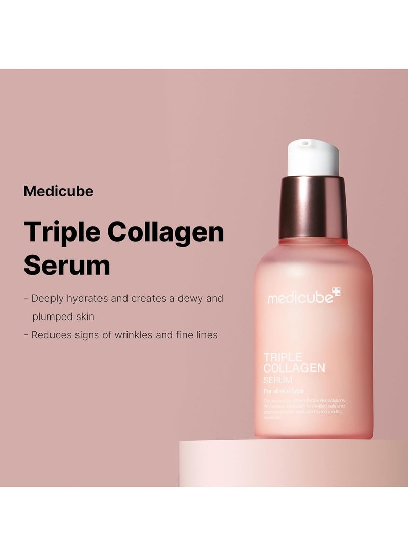 Triple Collagen Serum 1.85 fl.oz - Revitalize Dull Skin with Niacinamide & Hyaluronic Acid | Lightweight Korean Skincare