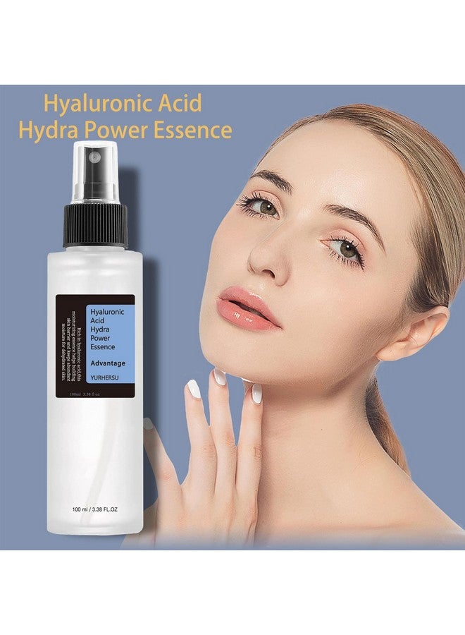 Hyaluronic Acid Face Essence Spray Fast Absorption Replenish Water Shrink Pore Moisturizing Soften Skin Texture Reduce Wrinkle Improving Skin Vitality; 100Ml/3.38 Fl.Oz (Hyaluronic Acid)