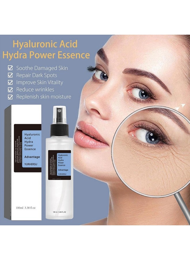 Hyaluronic Acid Face Essence Spray Fast Absorption Replenish Water Shrink Pore Moisturizing Soften Skin Texture Reduce Wrinkle Improving Skin Vitality; 100Ml/3.38 Fl.Oz (Hyaluronic Acid)