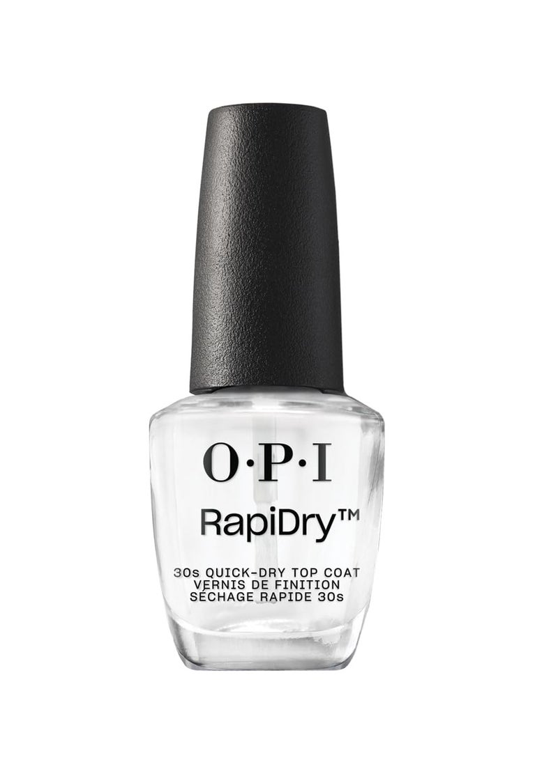 OPI RapiDry Nail Polish Drying Top Coat, High Shine & Glossy Finish, Quick Drying, Designed to Shine, Seal & Protect, 0.5 fl oz