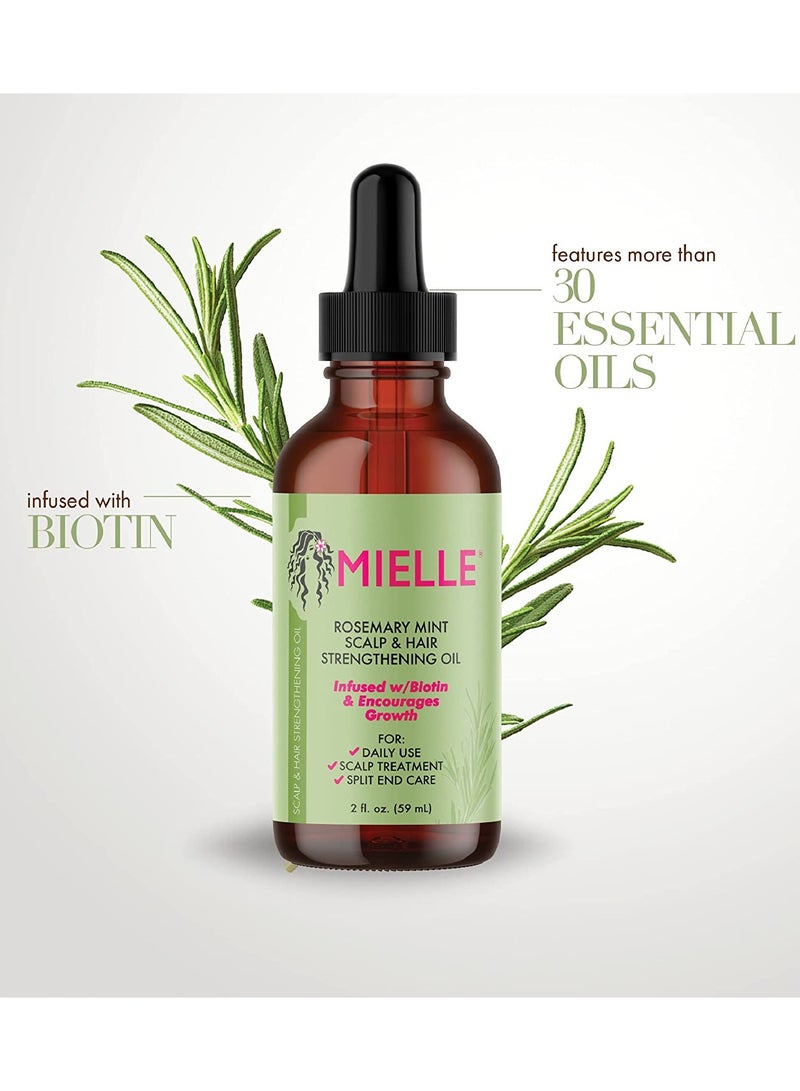 Mielle Organics Rosemary Mint Growth Oil, 2oz (Pack of 2)