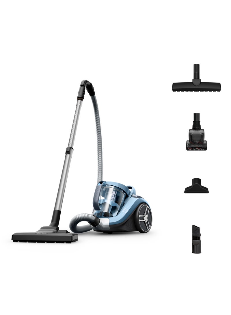 Bagless Vacuum Cleaner | Compact Power XXL Animal Kit Canister Vacuum Cleaner | Low Consumption Motor | Advanced 3-Level Cyclonic Filtration | 2 Years Warranty 900 W TW4B71HA Aqua