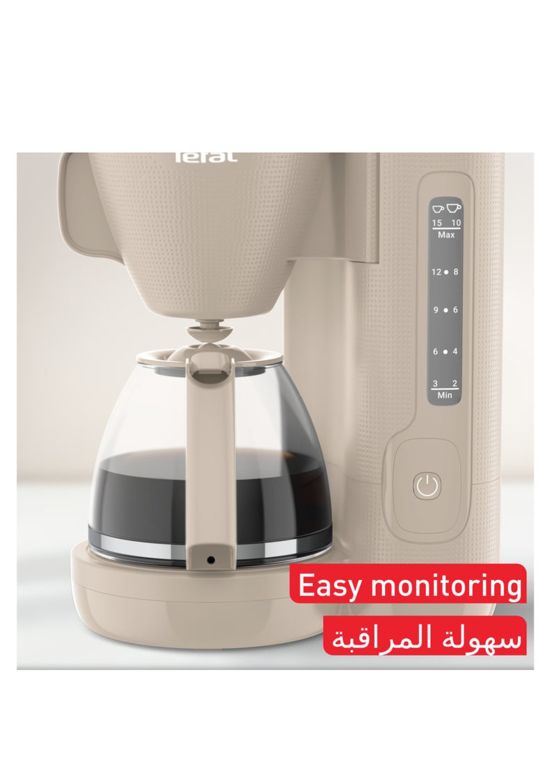 Filter Coffee Machine | Morning 1.25 L Filter Coffee Maker with Permanent Filter | Swivel Filter Holder with Ergonomic Handle | Large Water Tank | 2 Years Warranty 1 W CM2M1B27 Grey