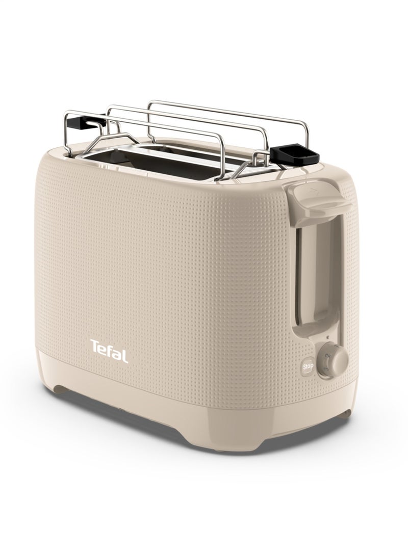 Toaster | Morning 2-Slot Toaster With Bun Warmer For Rolls, Baguettes & Croissants | 7 Browning Levels | 2 Years Warranty 50 W TT2M1B27 Grey