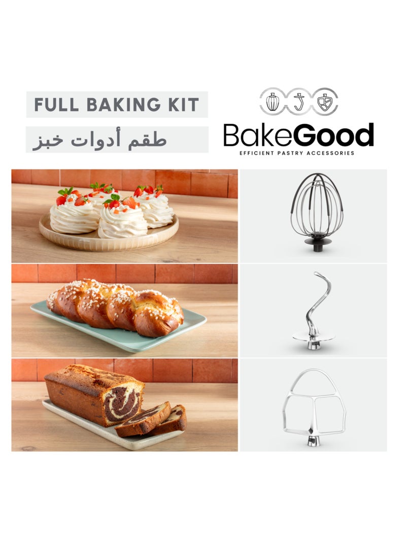 Bake Partner, S.S Bowl, Blender- Mini Chopper- Shredder- Meat Mincer, 8 Speed + Pulse 1100 W QA525827 Black