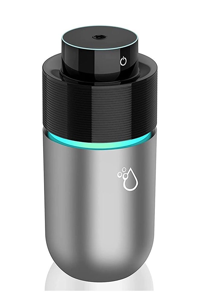 Portable Car Humidifier and Essential Oil Diffuser with USB Plug Mini Aromatherapy Cup Holder 7 Color LED Lights for Vehicle Office Travel Home 200mL