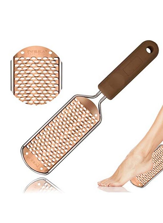 Infilila Pedicure Foot File Callus Remover Foot Grater Professional Stainless Steel Callus Remover For Feet Heel Scraper For Feet Foot Scrubber For Dead Skin Foot File For Wet & Dry Feet