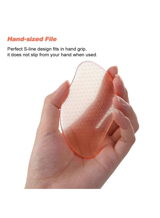 Glass Foot File Callus Remover Crystal Heel File For Wet And Dry Feet Portable Hand Sized Pedicure Tool Orange