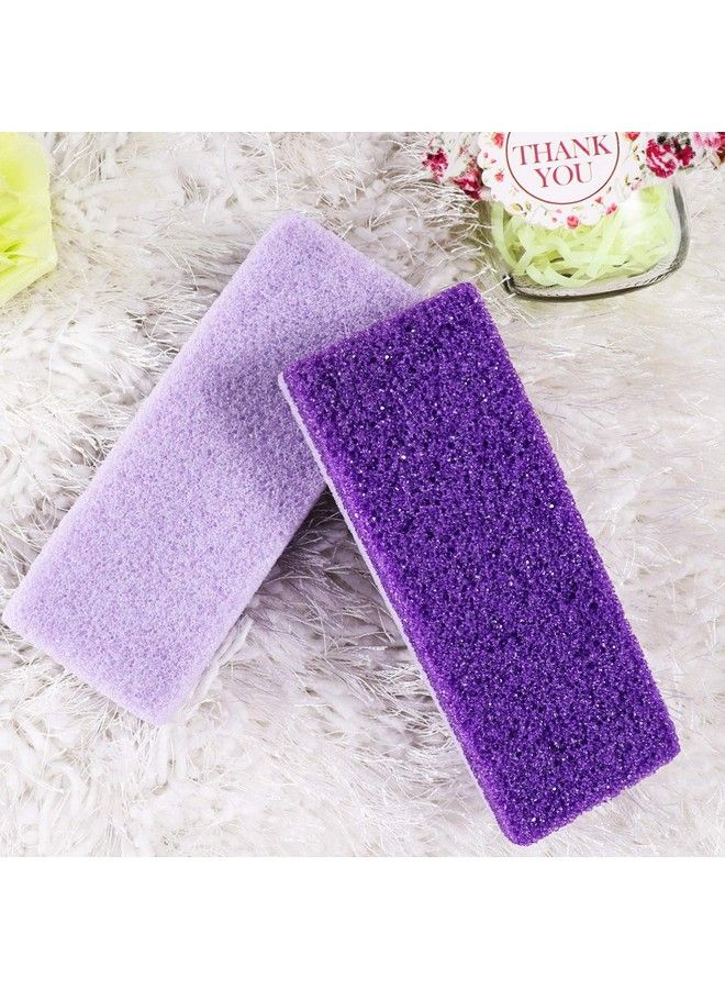 2Pcs Foot Pumice Stone Exfoliator Pedicure File Block Callus Remover Scrubber (Purple)