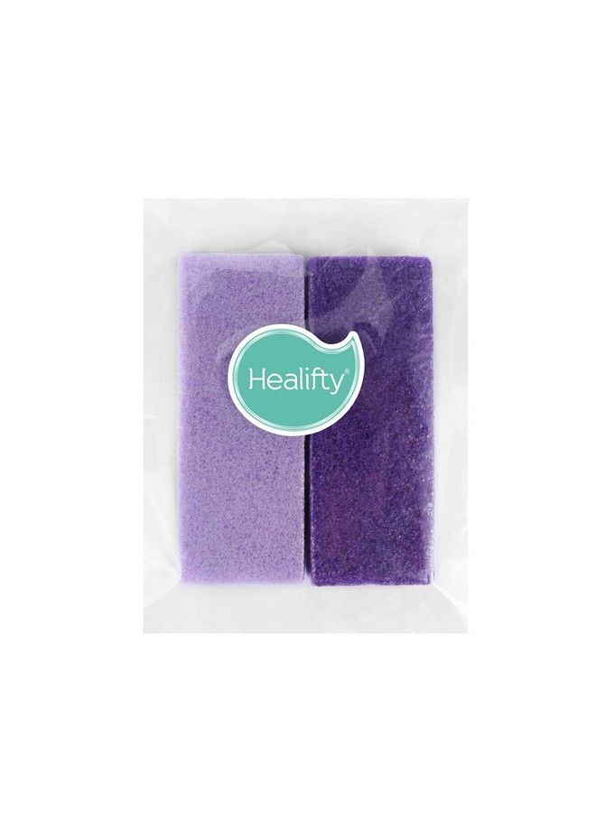 2Pcs Foot Pumice Stone Exfoliator Pedicure File Block Callus Remover Scrubber (Purple)