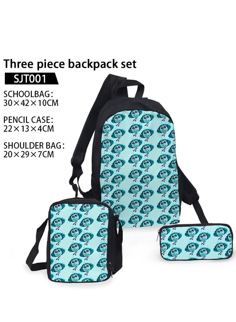 Fashionable School Bag Three-Piece Set For Primary And Secondary School Students