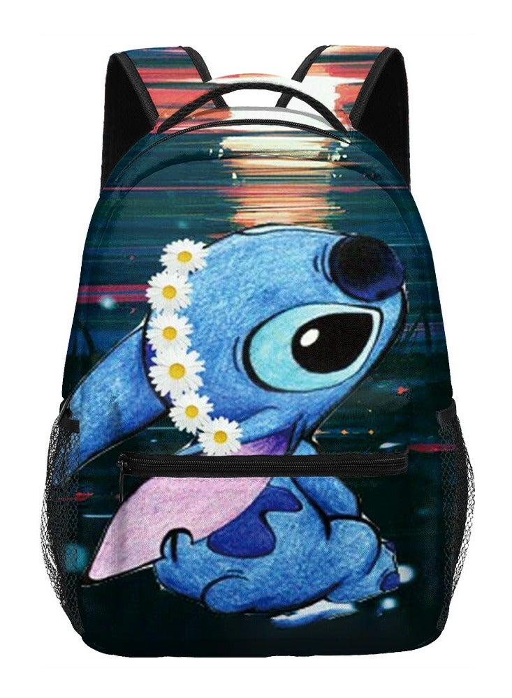 New Stitch Primary School Student Large Capacity Full Print Backpack Lightening Backpack 30*40*17cm