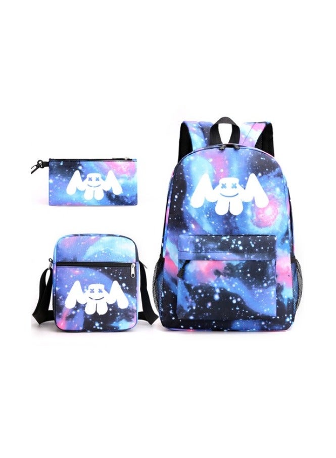 Three-Piece Large-Capacity Student Campus Backpack 32*45*13cm