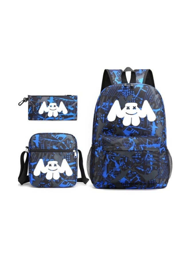 Three-Piece Large-Capacity Student Campus Backpack 32*45*13cm