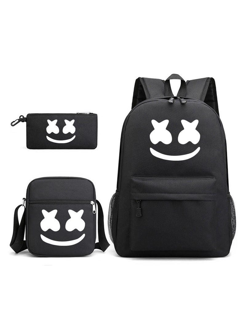 Three-Piece Large-Capacity Student Campus Backpack 32*45*13cm