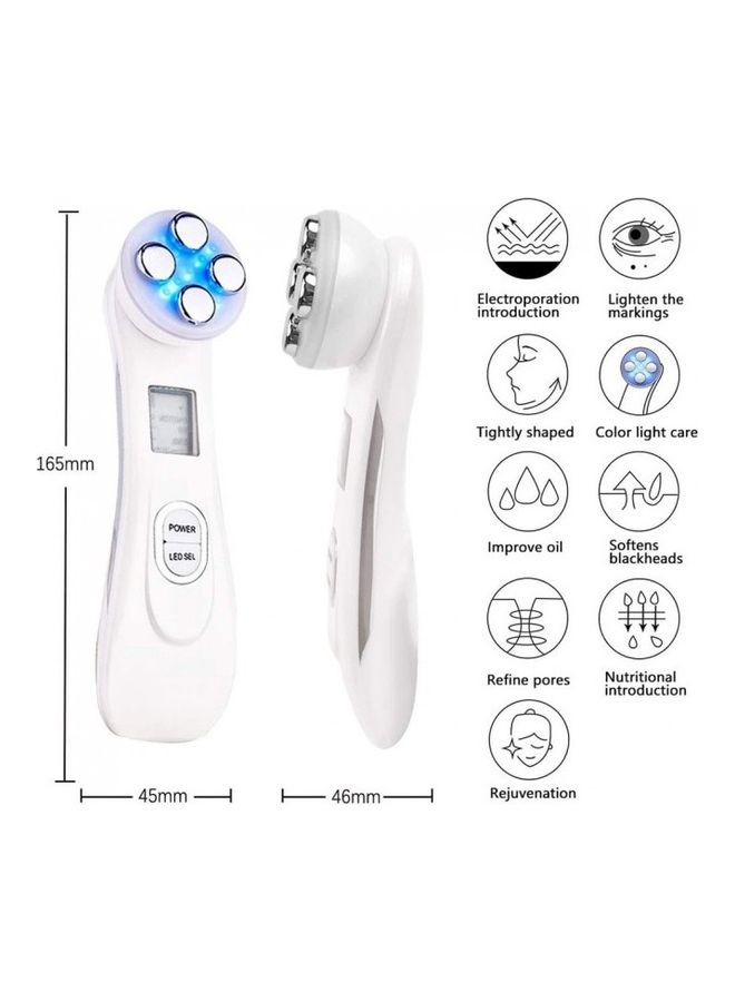 Facial Radio Frequency Massager White 5 × 15 × 8.5cm