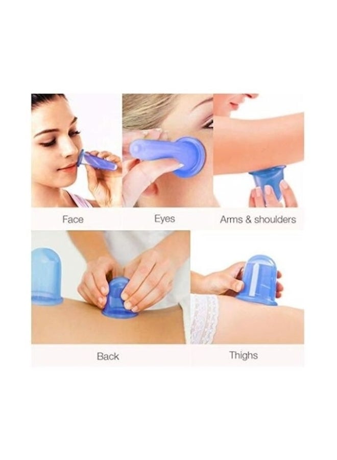 Piece Silicone Facial Massager Therapy Set Blue 152grams