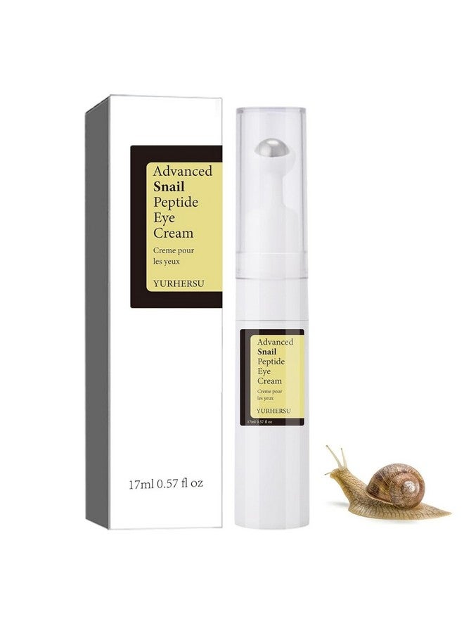 Snail Peptide Eye Cream Nonsticky Snail Mucin Eye Care Hydrating Essence With 360° Massage Ball For Reducing Dark Circles/Puffiness/Fine Lines Moisturizing Firming Adding Skin Elasticity