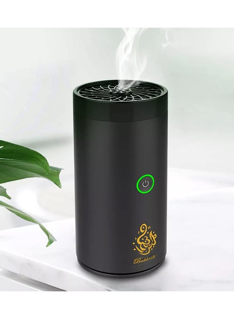 Car Bukhoor USB Type C Power Bakhoor Rechargeable Electric Mini Portable Incense Burner Black For Car Home USB Rechargeable