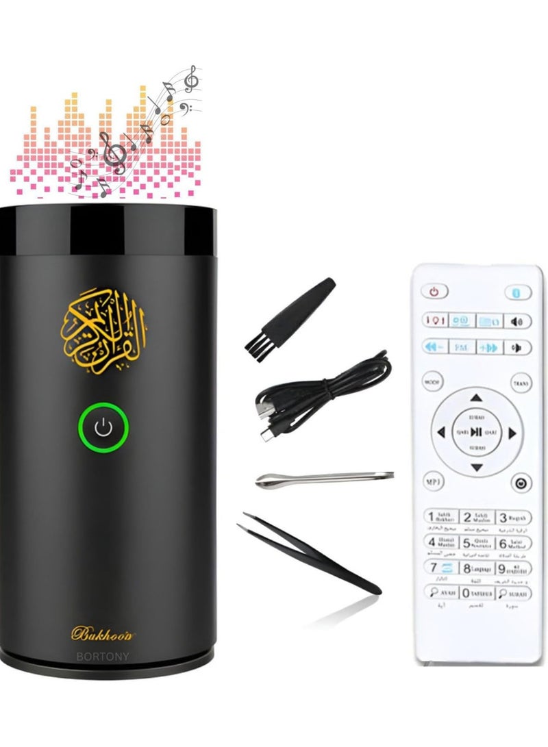 Car Bakhoor with Quran Speaker - Portable Arabian Electronic Aromatherapy Incense Burner, Rechargeable USB-C Quran Speaker, Ramadan Aroma Diffuser