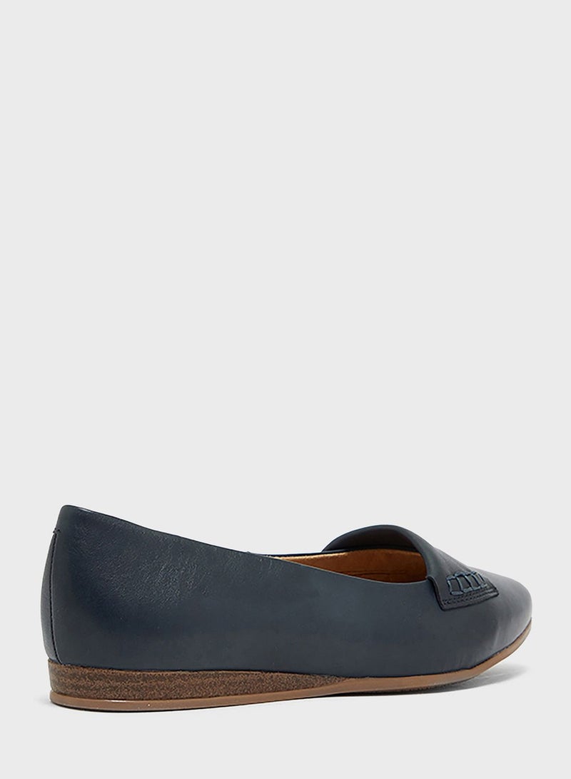 Pointed Toe Slip On Ballerinas