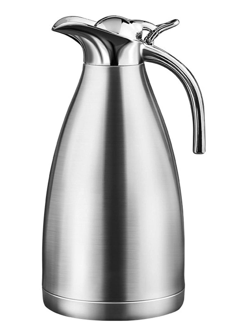 Coffee Thermal Carafe for Hot Liquids, 68Oz/2.0L/8 Cups Stainless Steel Coffee Thermos Carafe, Insulated Carafe 12-hour Heat and 24-hour Cold Retention, Great Gift