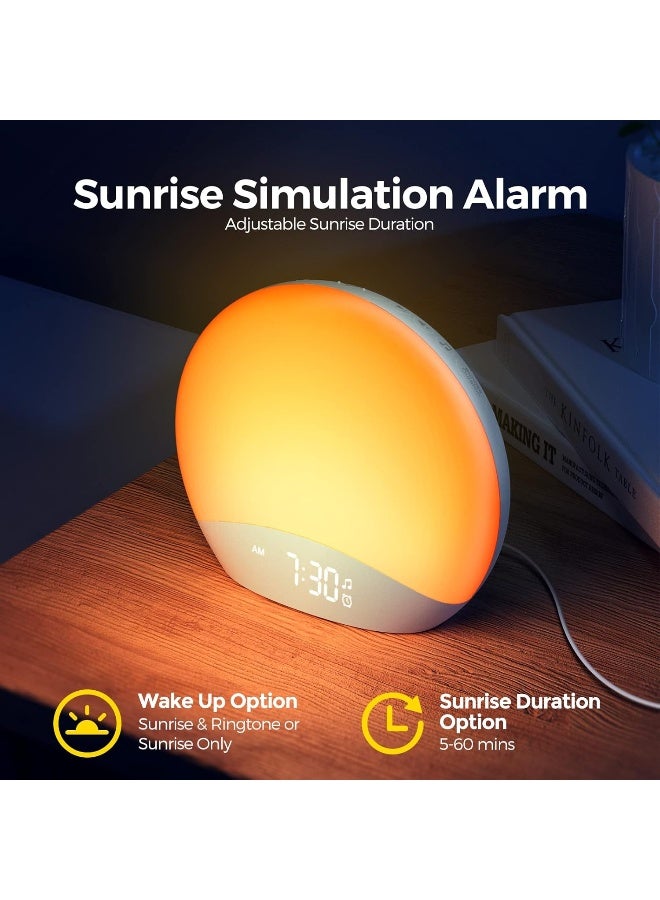 Reacher  Sound Machine Sunrise Alarm Clock With Night Light