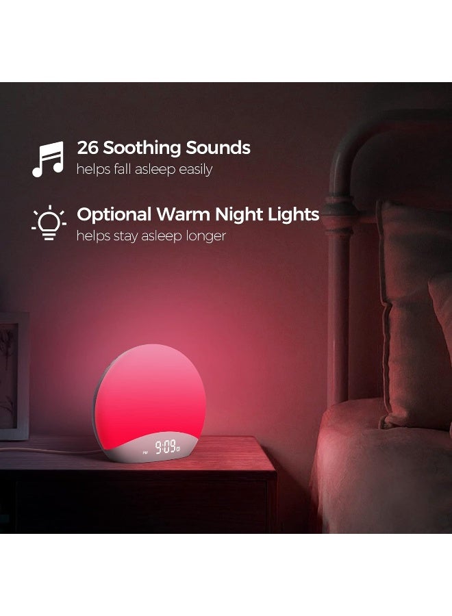 Reacher  Sound Machine Sunrise Alarm Clock With Night Light