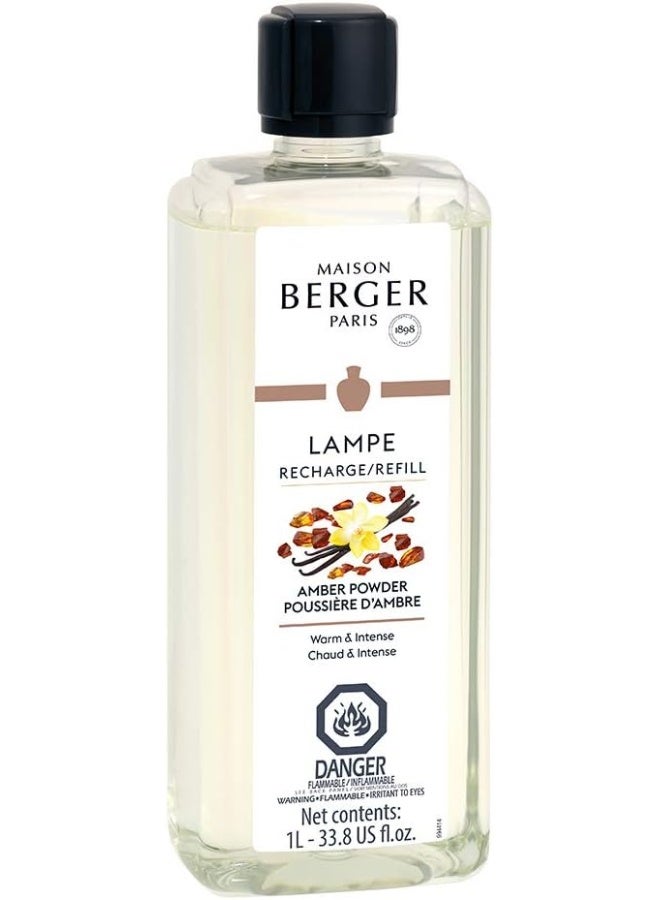 | Lampe Berger Refill Home Fragrance | Amber Powder | Home Scents | 33.8 Fluid Ounce - 1L