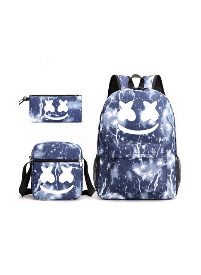 Three-Piece Large-Capacity Student Campus Backpack 32*45*13cm