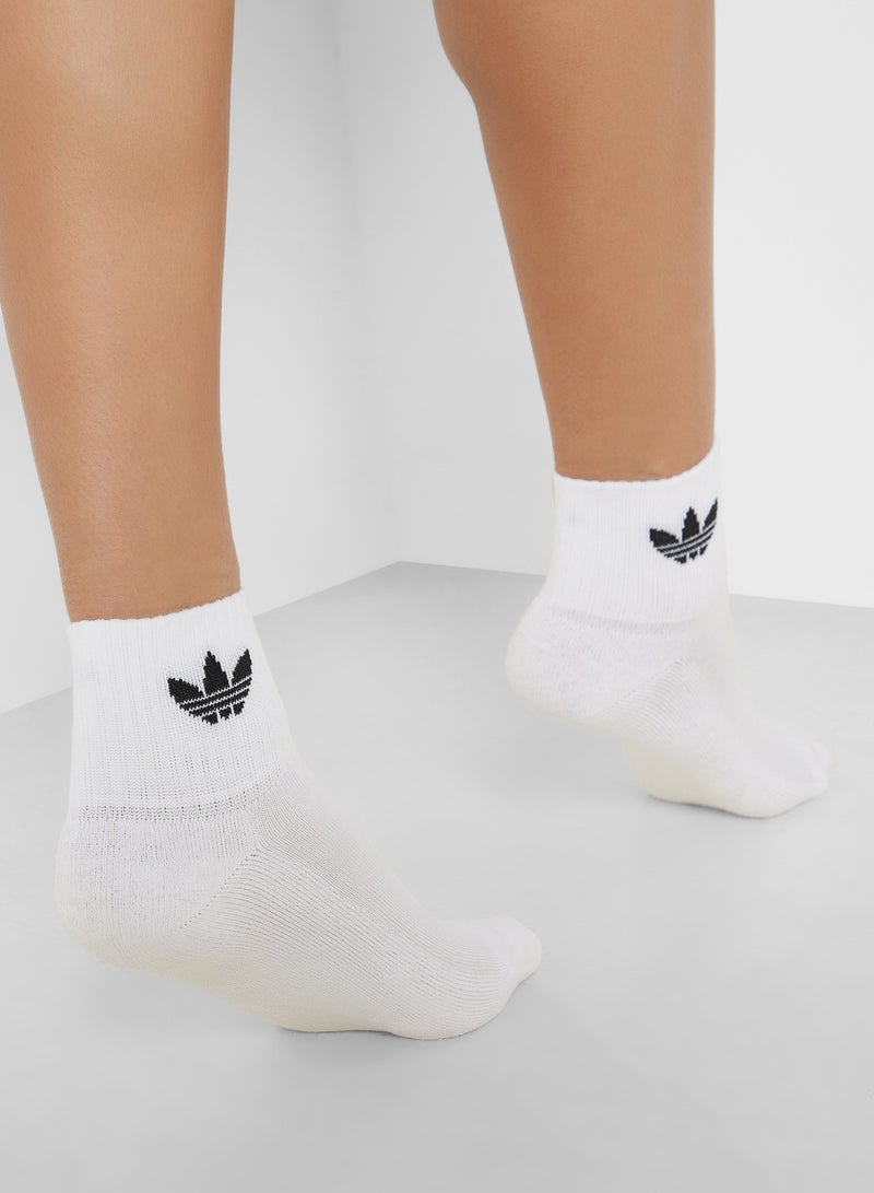 6 Pack Mid Ankle Socks