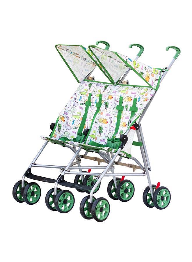 Jet Plus Twin Buggy Lightweight Travel Strollers, Up To 30Kg, 6M+, Green